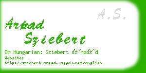 arpad sziebert business card